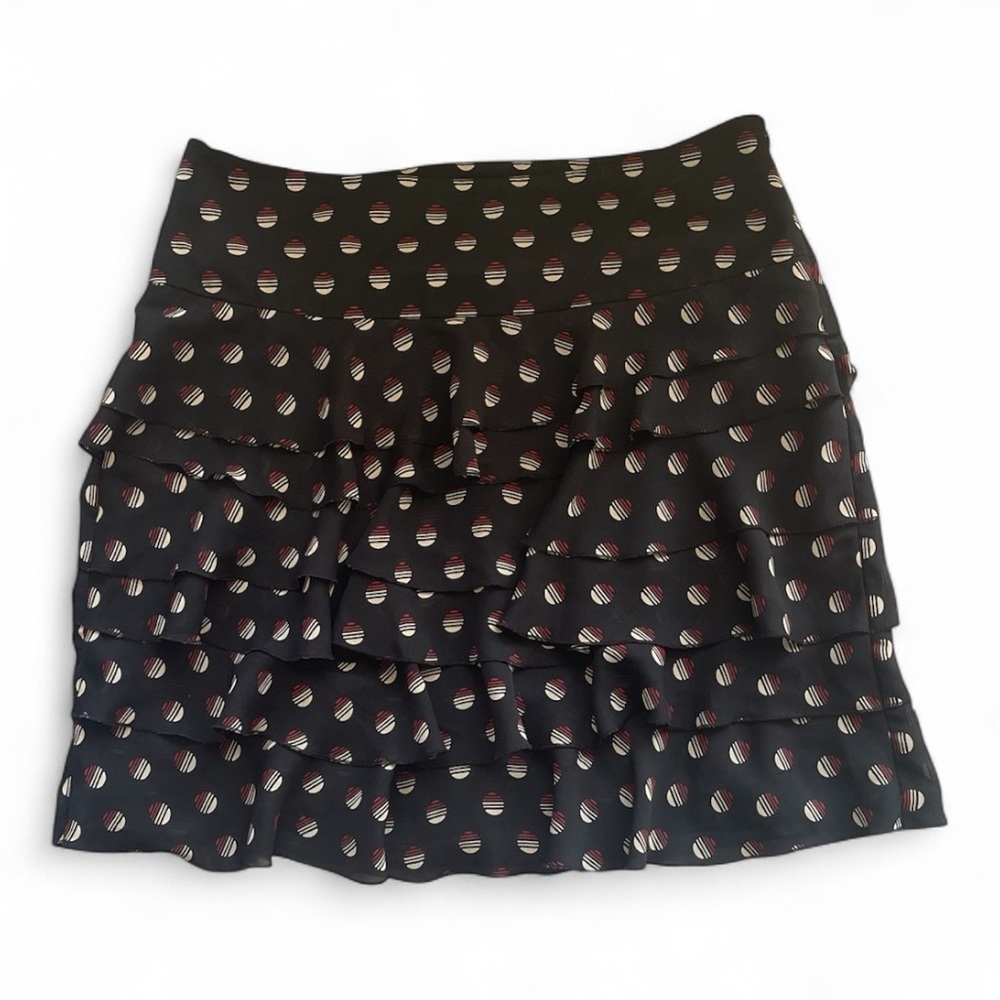 Black Ruffled Skirt with Pattern - Picture 2 of 7